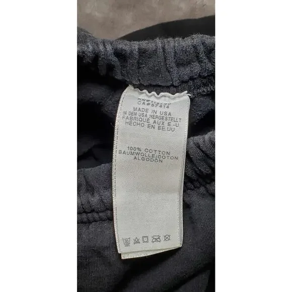 True Religion Basic Sweatpants Unisex Black Size L 100% Cotton Made In USA C32 - Picture 7 of 9
